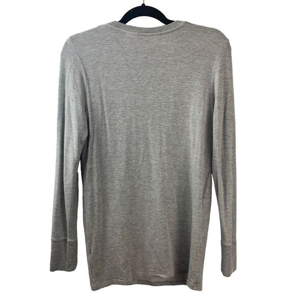 Athleta Women's Gray Nirvana Twist Front Long Sleeve Sweatshirt Size S - Picture 3 of 9